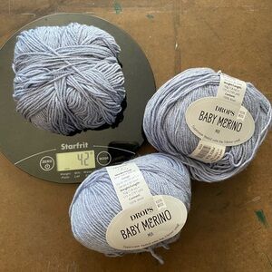 Baby Merino Yarn in Light Blue